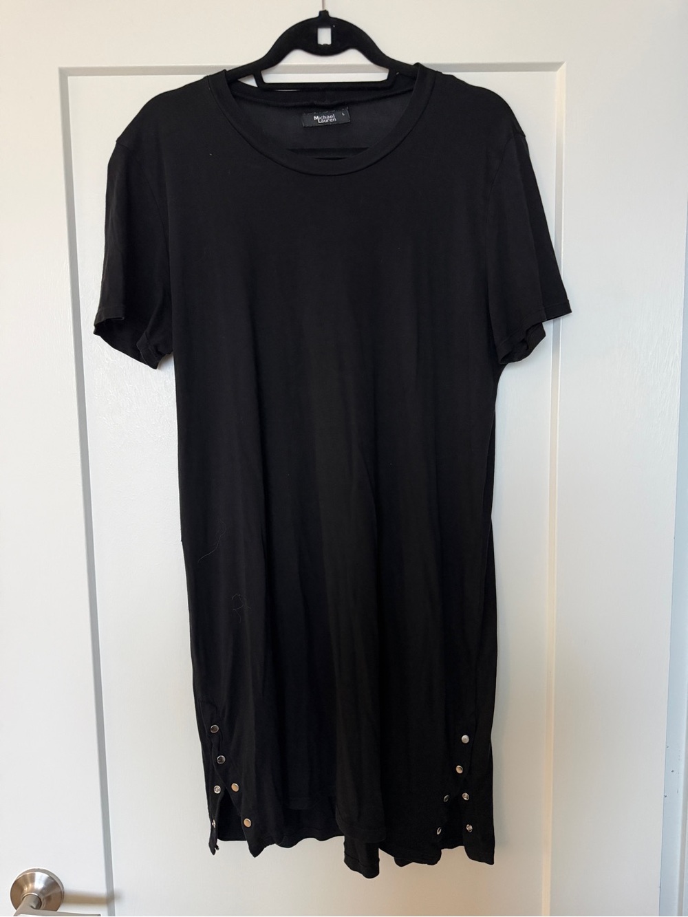 Michael Lauren Black Tee Top - Crew Neck